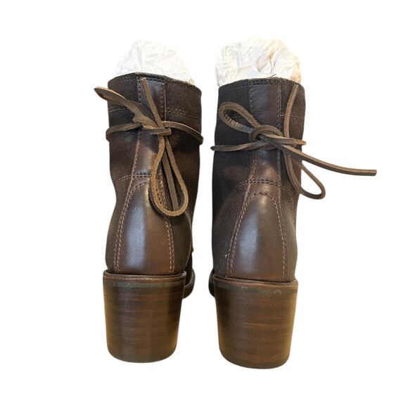 Frye Sabrina 6G Brown Lace Up Boot Size 9 - Picture 4 of 12